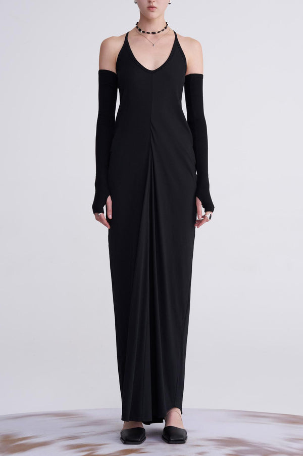 OUDE WAAG knitted slim dresses OW-23SS-DS06 black